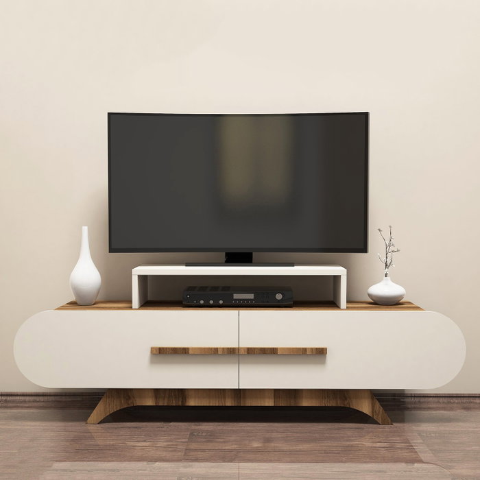 Hanah Home Soporte para TV Nogal y Crema